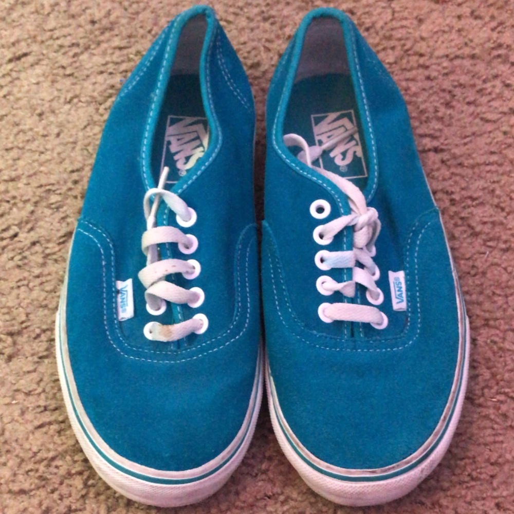 Blue suede vans authentic low rise shoes